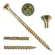 High Strength Steel Pozidriv Double CSK Head Wood Screws - Knurled Body for Fixing Wooden Structures