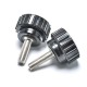 Straight Knurled Raised Cheese Head Thumb Screws - Steel M4, M5, M6, M8