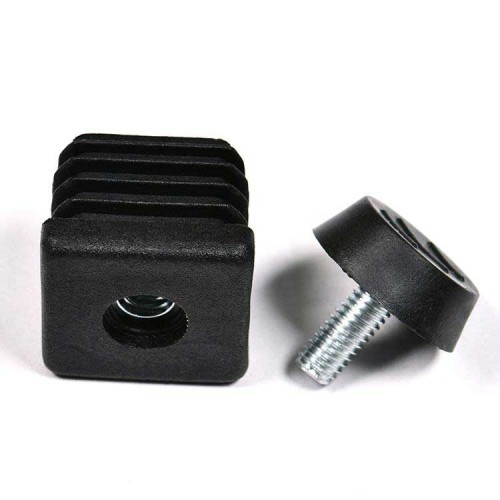 Flat Head Thumb Screws and Assembled Square Plastic Nuts - Steel/Plastic