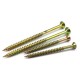 Yellow Zinc M10 x 80mm Chipboard Screw -Tooth Thread for Wood Construction