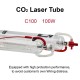 Socoje 100W CO2 Laser Tube 1450mm Long 80mm Dia. With Advanced Coating 10000hr Service Life for Laser Engraver Cutter Laser Engraving Machine FDA Approved 1pc