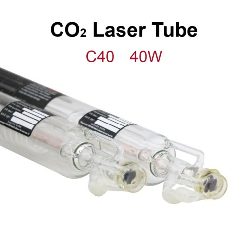 40W CO2 Laser Tube 700mm Long 50mm Diameter With Metal Head 5000hr Service Life for Laser Engraver Cutter Laser Engraving Machine FDA Approved 1 set