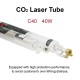 40W CO2 Laser Tube 700mm Long 50mm Diameter With Metal Head 5000hr Service Life for Laser Engraver Cutter Laser Engraving Machine FDA Approved 1 set