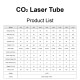 40W CO2 Laser Tube 700mm Long 50mm Diameter With Metal Head 5000hr Service Life for Laser Engraver Cutter Laser Engraving Machine FDA Approved 1 set