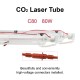 80W CO2 Laser Tube 1250mm Long 80mm Diameter With Advanced Coating 10000hr Service Life for Laser Engraver Cutter Laser Engraving Machine FDA Approved