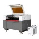 120W CO2 Laser Cutting Engraving Machine 35 x 23 Inches Auto Focus Wood Acrylic With Industry Water Chiller Compatible With Light Burn Software