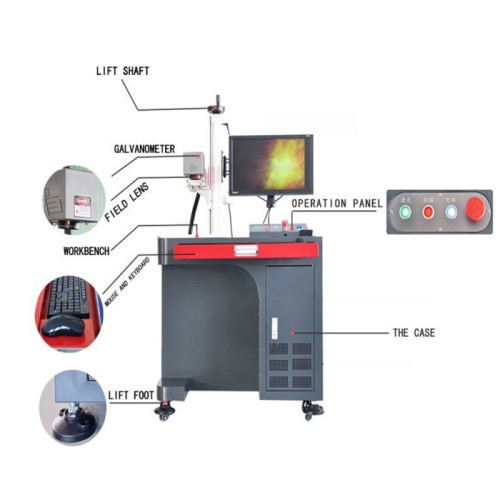 Integrated  JPT 50W Deep Engraving Fiber Laser Marking Machine FDA