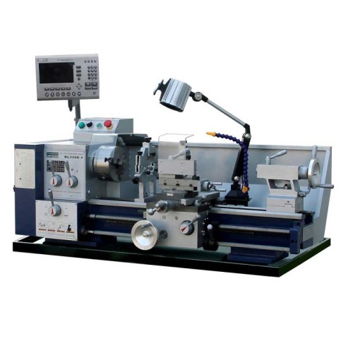 High Precision 13 X 30 IN Metal Lathe Gear-Head Lathe DRO 1.5HP / 1100W Turning Lathe Prewired 1 Phase 220V With 6 inch Chuck 1800 RPM