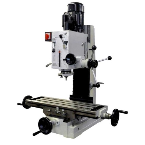 Socoje Tools 9 1/2 inch X 32 inch Gear-Head Benchtop Milling Drilling Machine | ZX45