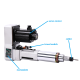 12mm Socoje Max Drilling Capacity Pneumatic Servo Motor Drilling Tapping  Power Head Unit 1pc