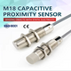 water level sensor M18 stainless steel proximity sensors liquid tank level motion switch NPN PNP capacitive proximity sensor