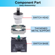  2Pcs 22mm Selector Switch 2 NO 3 - Positions Maintained Latching Rotary Selector Switch 440V 10A XB2-20X/31-HB2-BD33