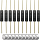 10pcs Plastic Reed Switch Reed Contact Normally Open (N/O) Magnetic Induction Switch (2.5mm×14mm) with 10pcs Small Multi-Use Round Magnets