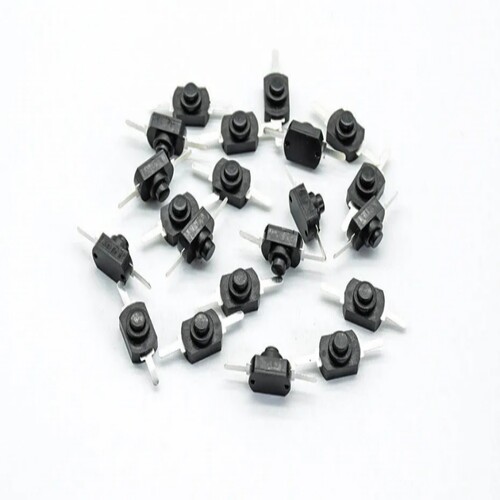 10pcs 1A 30V DC 2A 250V White/Black Latching On Off Mini Torch Tactile Switch