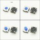 30PCS 6.2 X 6.2mm H=3.1/3.5/4.3/5.0mm Momentary Tactile Tact Switch Silicone Gel Push Button Blue Rubber Head Key Switch