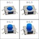 30PCS 6.2 X 6.2mm H=3.1/3.5/4.3/5.0mm Momentary Tactile Tact Switch Silicone Gel Push Button Blue Rubber Head Key Switch