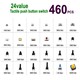 460PCS Tactile Switch Push Button Switch Micro Switch For Car Remot/TV/Toys/Home Use Button Caps Kit