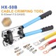 1 Set Socoje Battery Cable Copper Lug Crimping Tool HX-50B 10-1 AWG With 60Pcs Copper Ring Terminals 8 Sizes Cable Lugs Set