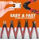 5 in 1 Plier Tool Set High Carbon Steel Wire Cutters Wire Strippers Needle Nose Pliers Long Range Durable Suitable