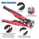  260pcs Wire Stripper Self-Adjustable Crimper Plier Set Terminals Tools 1 set