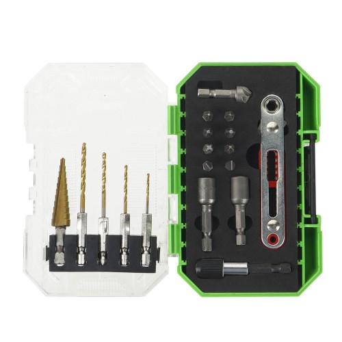 Socoje Screwdriver Set Mini Ratchet Wrench Socket Screw Head Combination Tool Set 18 PCS 