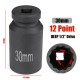 12 Point 80mm Deep Impact Nut Socket 1/2inch Drive Spindle Axle Nut Socket Hub Axle Nut