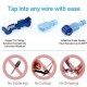 120pcs T-Tap Wire Connectors Self-Stripping Quick Splice Electrical Wire Terminals Insulated Male Quick Disconnect Spade Terminals Assortment Kit