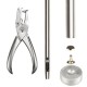 360Pcs/Set Leather Rivets Double Cap Rivet Tubular Metal Studs 1 Sizes with Punch Pliers and 3 Pieces Setting Tool Kit