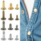 360Pcs/Set Leather Rivets Double Cap Rivet Tubular Metal Studs 1 Sizes with Punch Pliers and 3 Pieces Setting Tool Kit