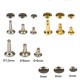 360Pcs/Set Leather Rivets Double Cap Rivet Tubular Metal Studs 1 Sizes with Punch Pliers and 3 Pieces Setting Tool Kit