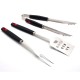 4PCS BBQ Stainless Steel Barbecue Utensils Kit Outdoor Grill Tools Brush Tong Tools Kit