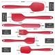 6PCS Non-Stick Rubber Spatula Set Heat-Resistant Spatula Kitchen Utensils Set Tools Kit