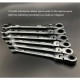 8-19mm 180° Movable Head Double-ended Wrench With Ratchet Dual-Use Ratcheting Wrench Set Auto-Fast  Effort-Saving Combination Spanner