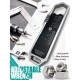 EDC Adjustable Wrench Multitool with 25 SAE and Metric Sizes One-Handed Operation Detachable Pocket Clip and Ultimate Portability