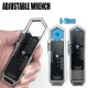 EDC Adjustable Wrench Multitool with 25 SAE and Metric Sizes One-Handed Operation Detachable Pocket Clip and Ultimate Portability