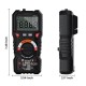 HT118A Digital AC/DC Multimeter TRMS 6000 Counts True RMS with Flashlight and Safety Features