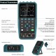 100MHz 3-in-1 Handheld Oscilloscope, Multimeter & Waveform Generator - 10,000wfms/s, 3.5" TFT, USB Type-C