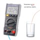 Portable Mini Digital Multimeter Auto-Ranging Electrician's Tool with DC/AC Voltage Current Resistance Capacitance Frequency Duty Cycle & Temperature