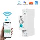 Smart WiFi Circuit Breaker with Remote Control Voice Activation Adjustable Over Current Protection Energy Metering Easy Installation