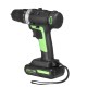 25V Electric Screwdriver 3.0Ah Li-ion Battery Rechargeable Cordless Drill 2 Speed 1pc