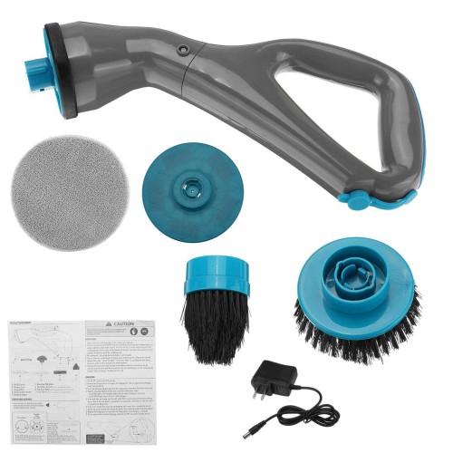 All in 1 Muscle Electrical Cleaning Brush Scrubber Cordless Bathroom Shower Tile+4 Heads