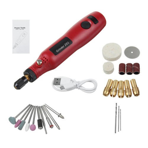 DC 5V 10W Mini Electric Rotary Tools 5000-15000rpm Cordless Drill Grinder Pen Engraving Sander Kit