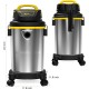 SL18129 Wet/Dry Vacuum 4 Gallon 4 Peak HP Stainless Steel Tank Powerful Suction Portable Shop Vacuum with Accessories