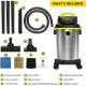 SL18129 Wet/Dry Vacuum 4 Gallon 4 Peak HP Stainless Steel Tank Powerful Suction Portable Shop Vacuum with Accessories