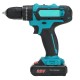 Socoje 2 Speed Power Drills 6000maAh Cordless Drill 3 IN 1 Electric Screwdriver Hammer Drill with 2pcs Batteries