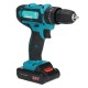 Socoje 2 Speed Power Drills 6000maAh Cordless Drill 3 IN 1 Electric Screwdriver Hammer Drill with 2pcs Batteries