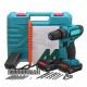 Socoje 2 Speed Power Drills 6000maAh Cordless Drill 3 IN 1 Electric Screwdriver Hammer Drill with 2pcs Batteries