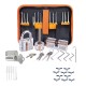 Orange Picks and Padlocks Set with Spring Steel Tools Transparent Padlocks and Automatic Unlocking Gun 44PCS per set