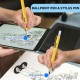 6-in-1 Multitool Pen with Stylus Rulers Level Screwdrivers Durable Aluminum Alloy Body Retractable Design Ideal Gift with Additional Refills