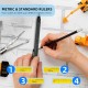 6-in-1 Multitool Pen with Stylus Rulers Level Screwdrivers Durable Aluminum Alloy Body Retractable Design Ideal Gift with Additional Refills